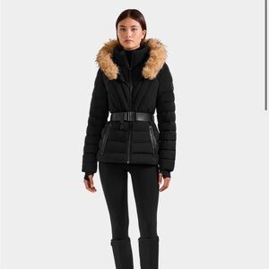 RUDSAK Black Puffer Jacket with Tan Fur Hood